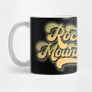 Rocky Mountains Retro Vintage Logo Colorado Mug